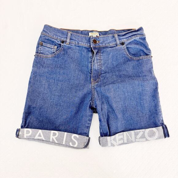 Kenzo Kids Denim Jean Shorts Japanese Denim Size 14 Mint - Picture 5 of 7